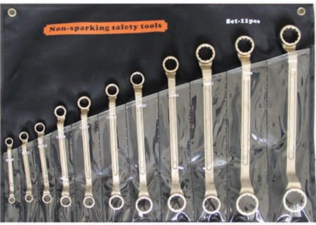Double Offset Ring Wrench sets Non Sparking Metric