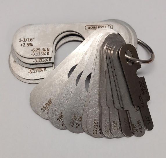 Wire Rope and Sheave Gauges +2.5% Imperial TAH
